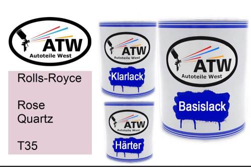 Rolls-Royce, Rose Quartz, T35: 1L Lackdose + 1L Klarlack + 500ml Härter - Set, von ATW Autoteile West.